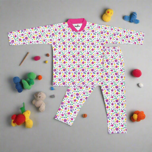 Basics Infants Night Suit -NB to 6Years Pink Floral 15832